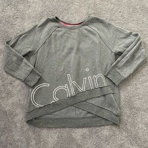 Calvin Klein Logo Performance Criss Cross Crewneck Sweatshirt